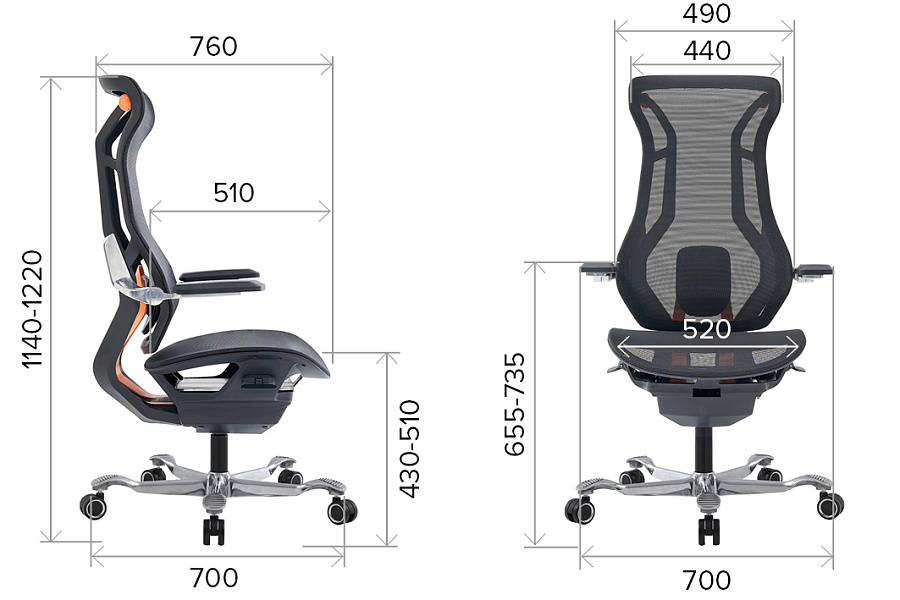 фото Эргономичное кресло Everprof Atom Grey Сетка