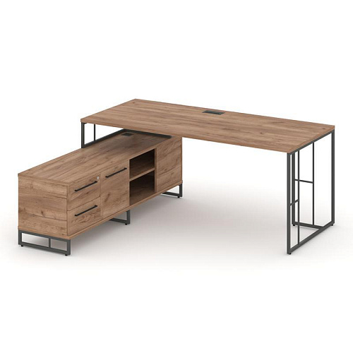 Стол руководителя на опорной тумбой Рифт Директ (RIFT DIRECT) RF.SRT-24 (L) 1580*1600*750