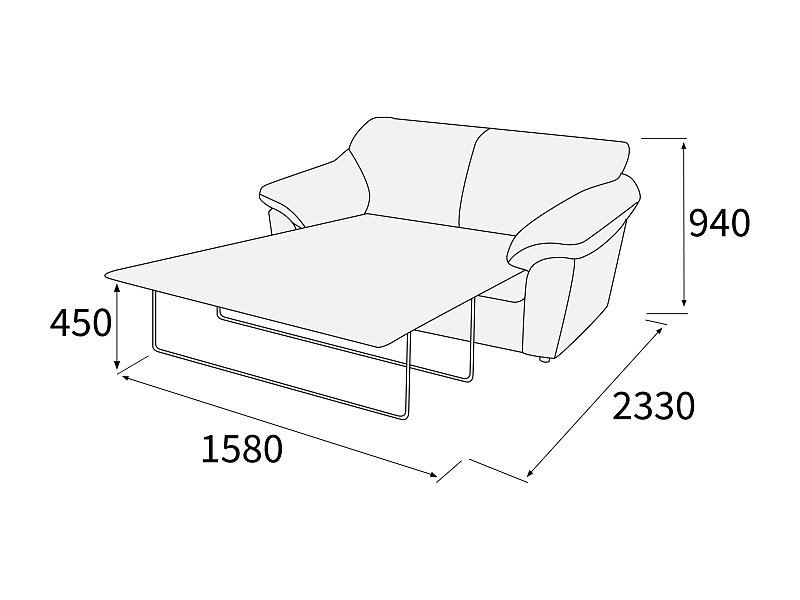 картинка Диван 2-х местный с механизмом Афина Д2М