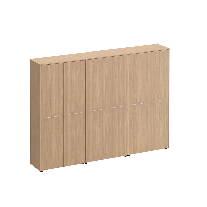 картинка Шкаф комбинированный высокий (закрытый + одежда + закрытый) Reventon МЕ 380
