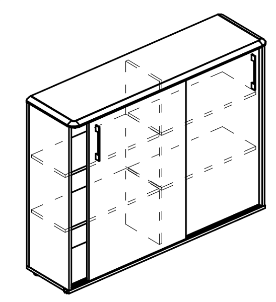 картинка Шкаф-купе средний (топ МДФ)  Alta МР 304