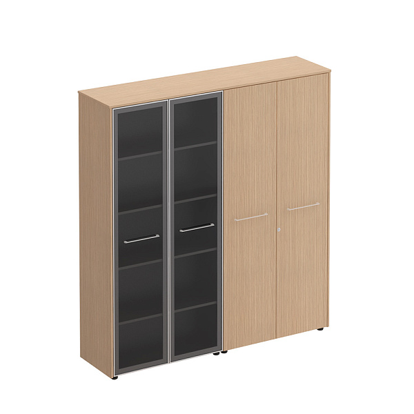 картинка Шкаф комбинированный высокий (стекло + одежда) Reventon МЕ 357