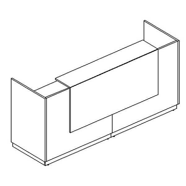картинка Стойка ресепшен прямая (полка высокая) А4 9836-2