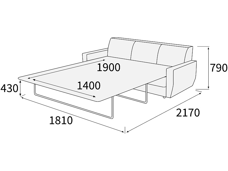 картинка Диван 3-х местный с механизмом Омега Д3М