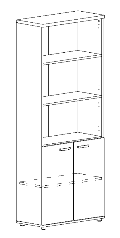 картинка Шкаф для документов полузакрытый Albero А4 9371