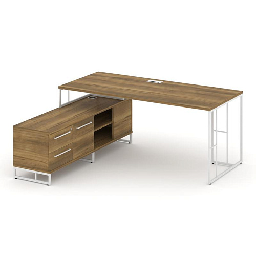 Стол руководителя на опорной тумбой Рифт Директ (RIFT DIRECT) RF.SRT-24 (L) 1580*1600*750