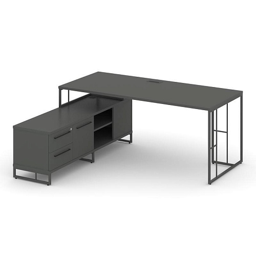 Стол руководителя на опорной тумбой Рифт Директ (RIFT DIRECT) RF.SRT-24 (L) 1580*1600*750