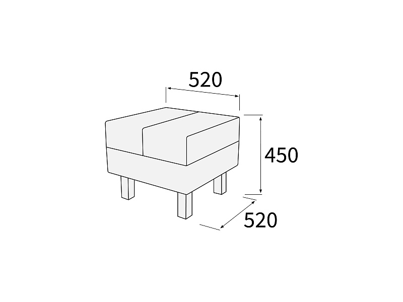 картинка Банкетка 1-но местная малая Лима Б 1мал