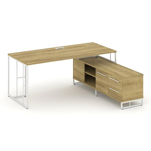 Стол руководителя на опорной тумбой Рифт Директ (RIFT DIRECT) RF.SRT-24 (R) 1580*1600*750