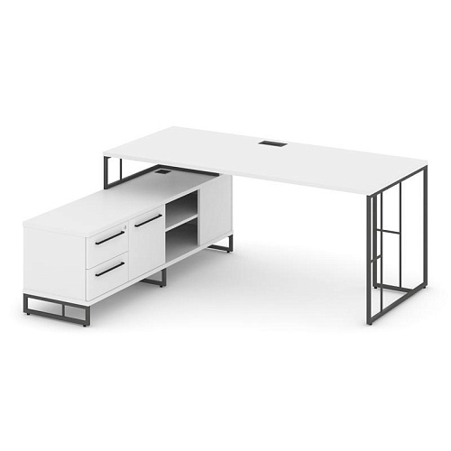 Стол руководителя на опорной тумбой Рифт Директ (RIFT DIRECT) RF.SRT-24 (L) 1580*1600*750