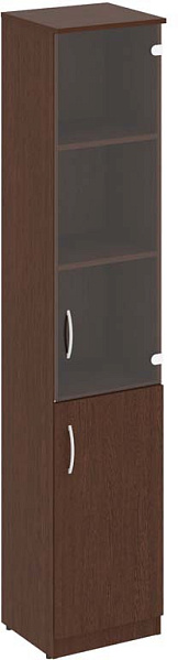 Шкаф высокий узкий комбинированный со стеклом правый Нова С (NOVA S) В.СУ-1.2 Правый