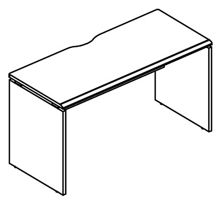 Стол письменный на каркасе ДСП (1 скос) Alta МР МП 001.02