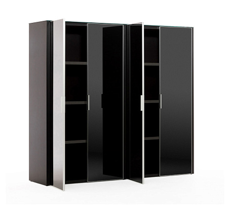 Шкаф для бумаг, 4 дв. GALA Ancona LIB4/899 +2*LIBW/899 BLACK GLASS