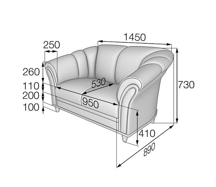 картинка Диван 2-местный Нео N2