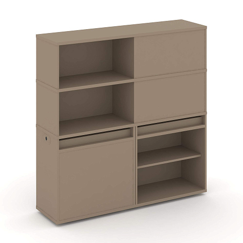 Тумба двойная + высокая надставка Estetica ES.NB.2V-17