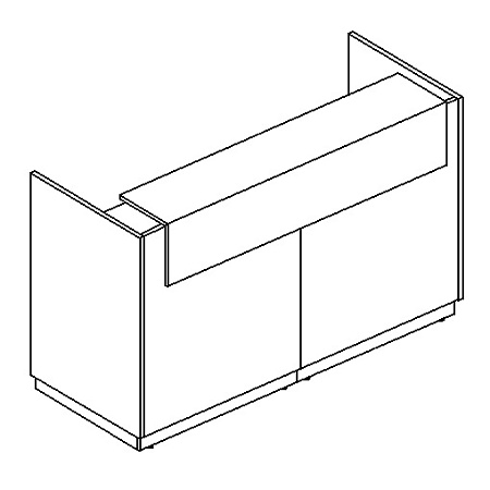 Стойка ресепшен прямая А4 9830-2