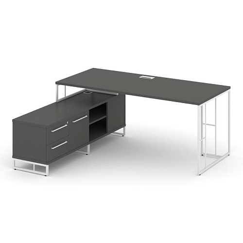 Стол руководителя на опорной тумбой Рифт Директ (RIFT DIRECT) RF.SRT-24 (L) 1580*1600*750