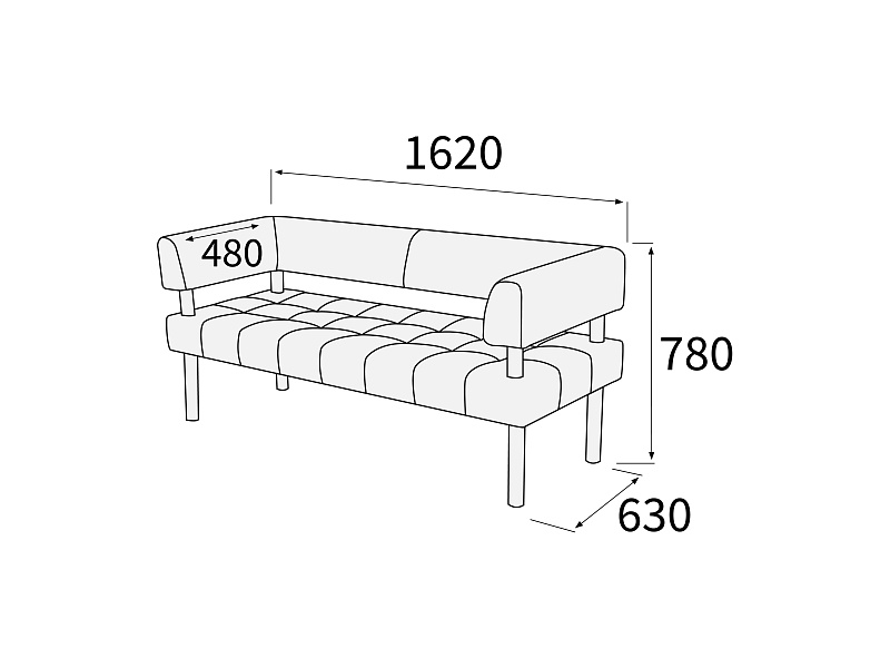 картинка Диван 3-х местный Спринт Д3