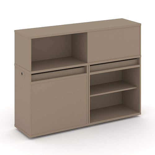 Тумба двойная с надставкой низкой Estetica ES.NB.2N-12