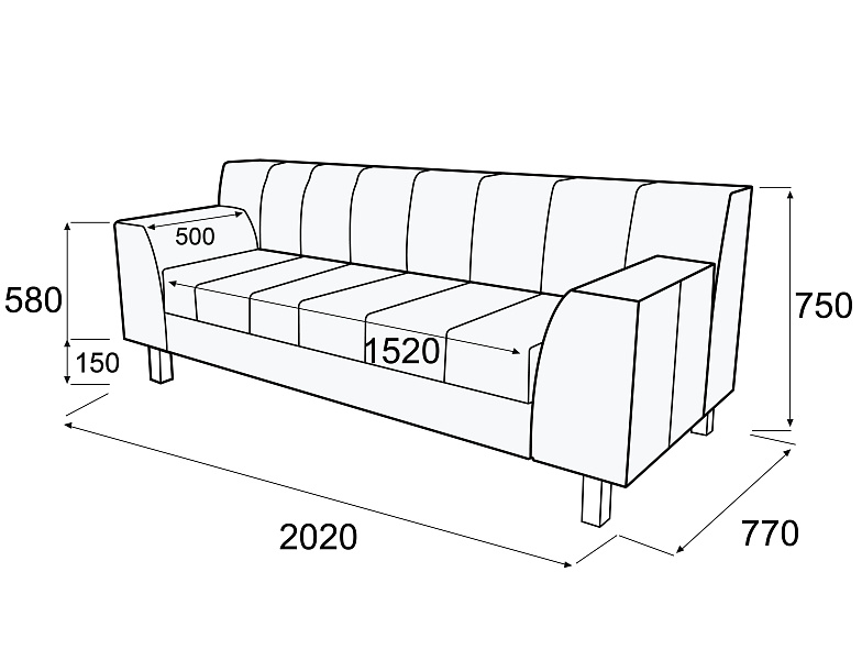 картинка Диван 3-х местный Лима Д3