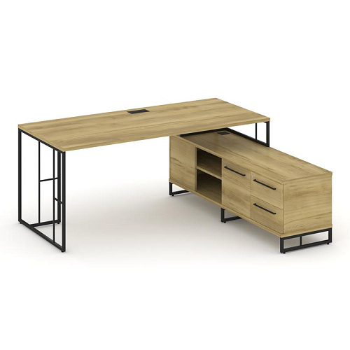 Стол руководителя на опорной тумбой Рифт Директ (RIFT DIRECT) RF.SRT-24 (R) 1580*1600*750