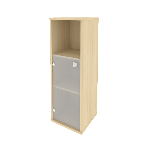 Шкаф узкий средний комбинированный со стеклом левый Стайл (STYLE) Л.СУ-2.2Л