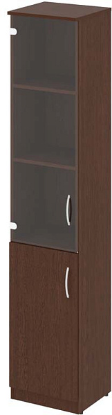 Шкаф высокий узкий комбинированный со стеклом левый Нова С (NOVA S) В.СУ-1.2 Левый