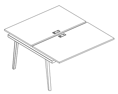 Секция стола рабочей станции (2х120) Albero АЛ 9176-1