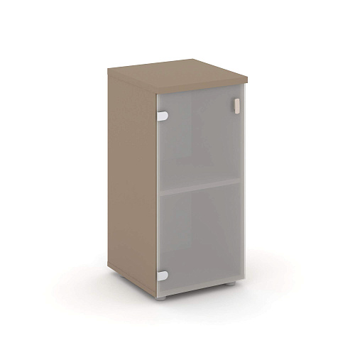 Шкаф низкий узкий левый (1 низкий фасад стекло сатин матовый) Estetica ES.SU-3.2(L)