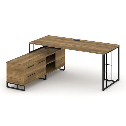 Стол руководителя на опорной тумбой Рифт Директ (RIFT DIRECT) RF.SRT-24 (L) 1580*1600*750