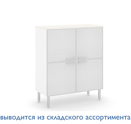 Шкаф 4 стекл. дв. СТЕКЛО Ancona TETTO H.117 glass doors, top WHITE