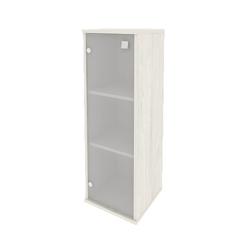 Шкаф узкий средний закрытый со стеклом левый Стайл (STYLE) Л.СУ-2.4Л