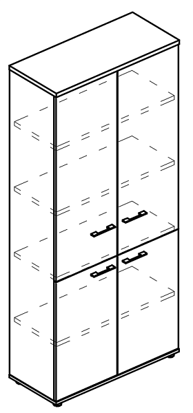 картинка Шкаф для документов закрытый 4-х дверный (топ ДСП) Alta МР 9473