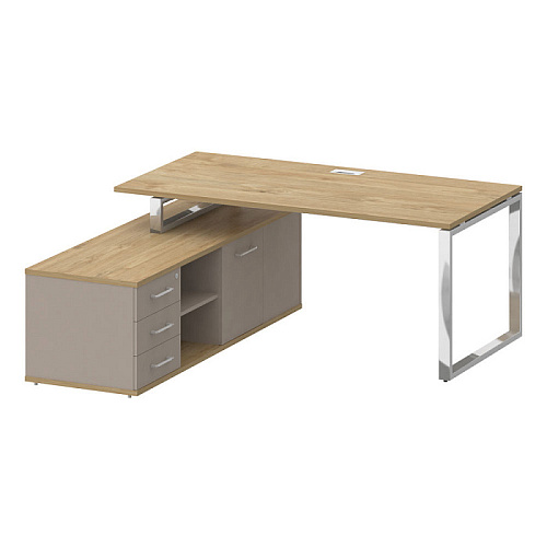 Стол руководителя с опорной греденцией , левый 180x180 см Шифт (SHIFT) SK.SRG-180 (L)