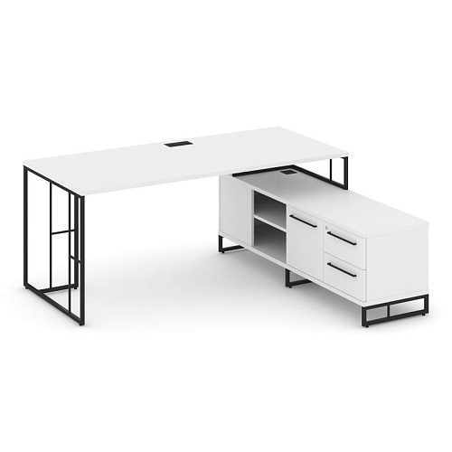 Стол руководителя на опорной тумбой Рифт Директ (RIFT DIRECT) RF.SRT-24 (R) 1580*1600*750