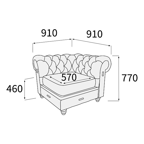 картинка Модуль угловой Альфа Честер У90