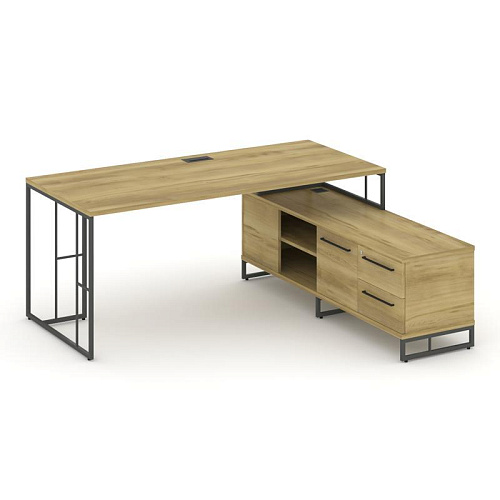 Стол руководителя на опорной тумбой Рифт Директ (RIFT DIRECT) RF.SRT-24 (R) 1580*1600*750