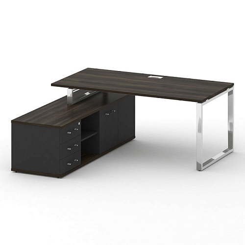 Стол руководителя с опорной греденцией , левый 180x180 см Шифт (SHIFT) SK.SRG-180 (L)