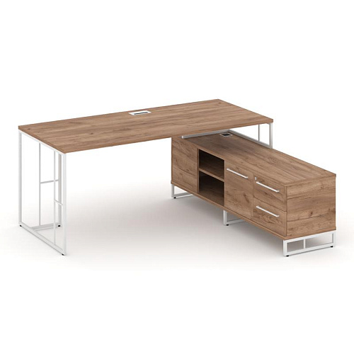 Стол руководителя на опорной тумбой Рифт Директ (RIFT DIRECT) RF.SRT-24 (R) 1580*1600*750