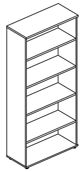 картинка Стеллаж высокий (топ ДСП)  Alta МР 9475