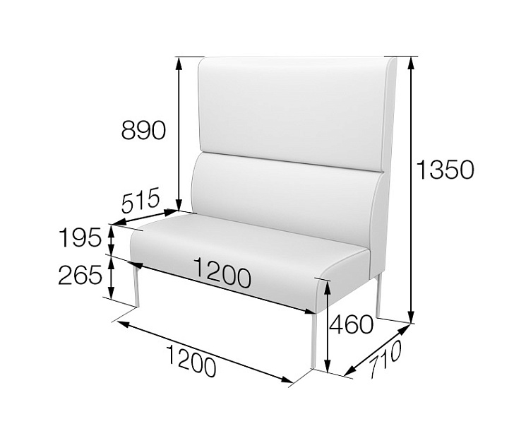 картинка Модуль 2-местный высокий Бридж Brd2H