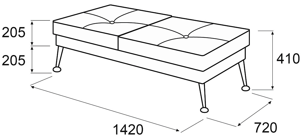 картинка Банкетка Диктатор Хром Бн