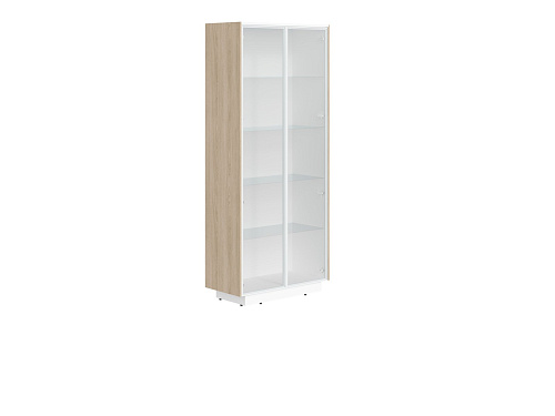 Шкаф шир. выс. со стеклянными дверями в раме ЛАЙН (LINE) СФ-574304 900х430х2100