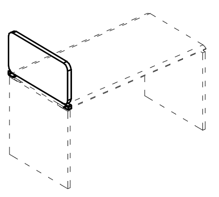 Экран торцевой тканевый для стола 90 Alta МР А 884