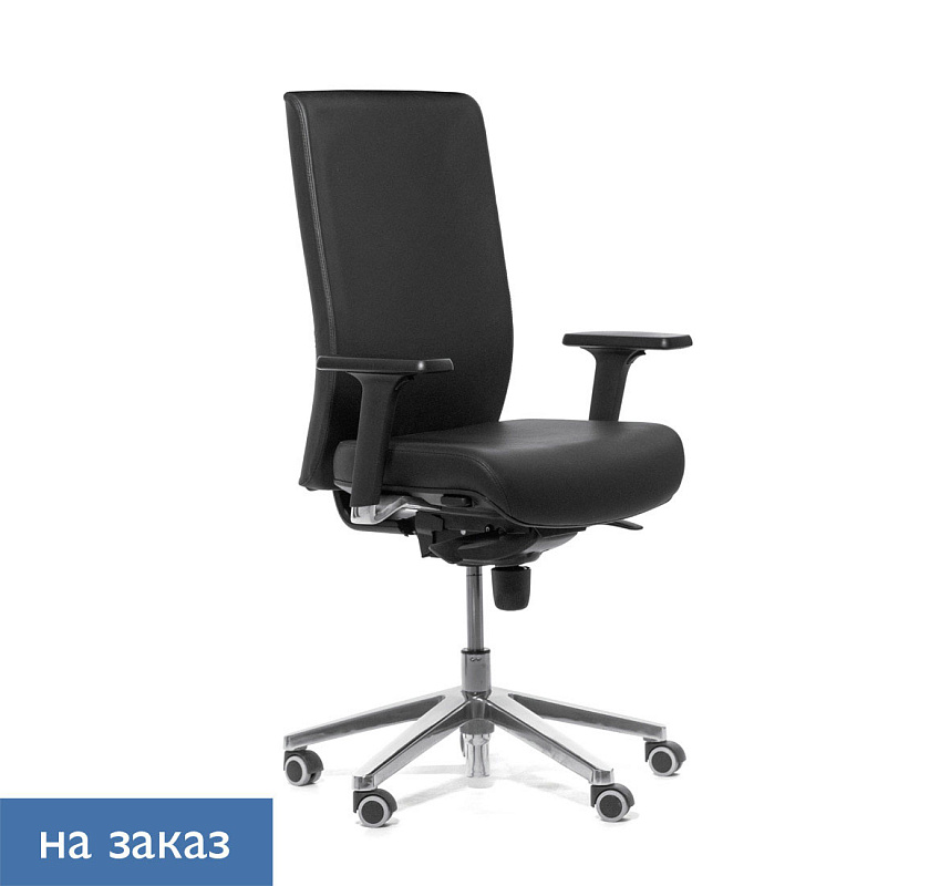 картинка Кресло для руководителя без подголовника RONAN RONAN Dakota black no headrest NEW