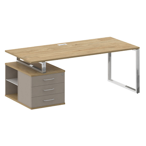 Стол руководителя с опорной тумбой , левый 200x90 см Шифт (SHIFT) SK.SRT-200 (L)