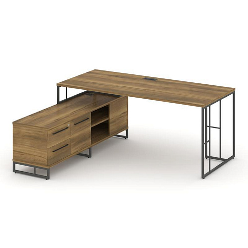 Стол руководителя на опорной тумбой Рифт Директ (RIFT DIRECT) RF.SRT-24 (L) 1580*1600*750