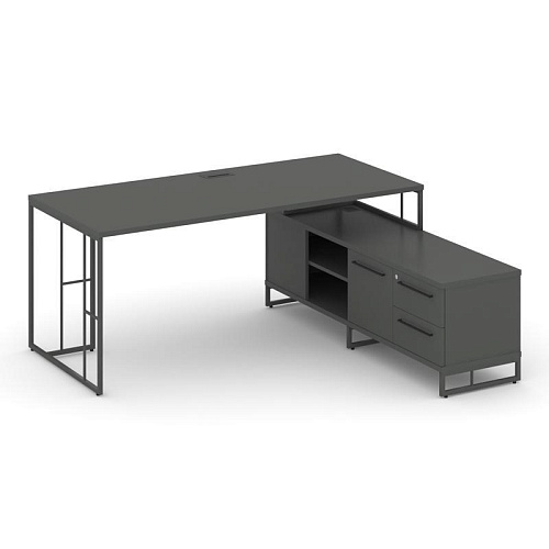 Стол руководителя на опорной тумбой Рифт Директ (RIFT DIRECT) RF.SRT-24 (R) 1580*1600*750