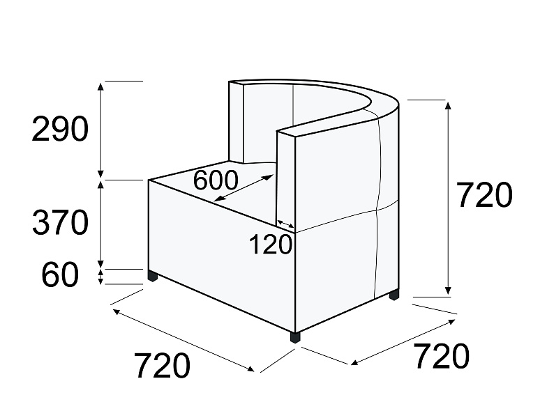 картинка Кресло с правым подлокотником Твинкс Кр Пр