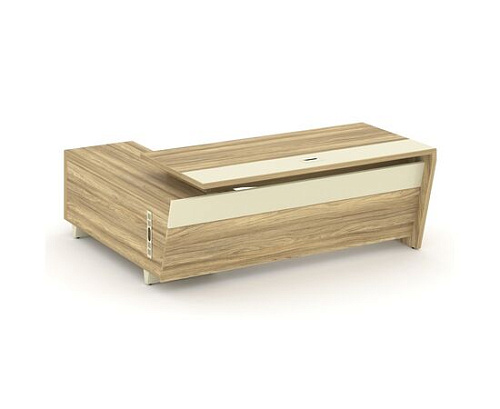 Стол руководителя с опорной тумбой, правый Корнер (CORNER) COR.SRT-20(R)